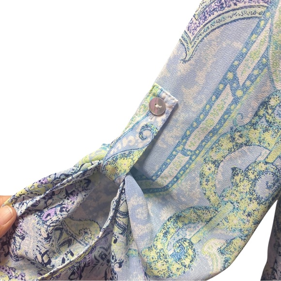 Skye's the Limit Pastel Patterned Blouse - Picture 4 of 7